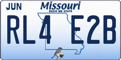 MO license plate RL4E2B