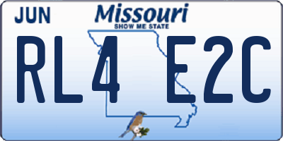 MO license plate RL4E2C