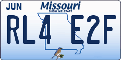 MO license plate RL4E2F