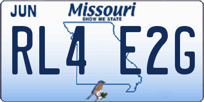MO license plate RL4E2G