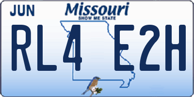 MO license plate RL4E2H