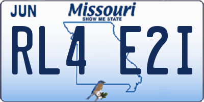 MO license plate RL4E2I
