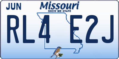 MO license plate RL4E2J