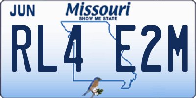 MO license plate RL4E2M