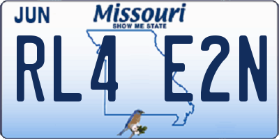 MO license plate RL4E2N