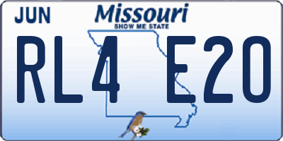 MO license plate RL4E2O