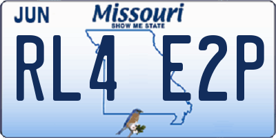 MO license plate RL4E2P