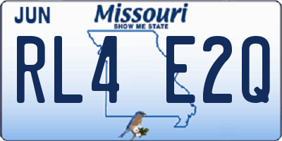 MO license plate RL4E2Q