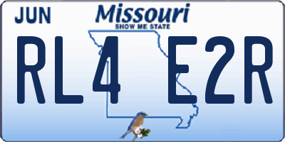 MO license plate RL4E2R
