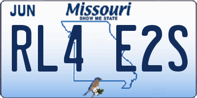 MO license plate RL4E2S