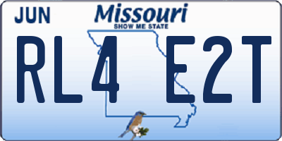 MO license plate RL4E2T