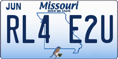 MO license plate RL4E2U