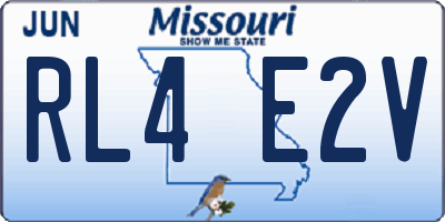 MO license plate RL4E2V
