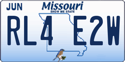 MO license plate RL4E2W