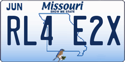 MO license plate RL4E2X