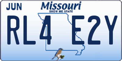 MO license plate RL4E2Y