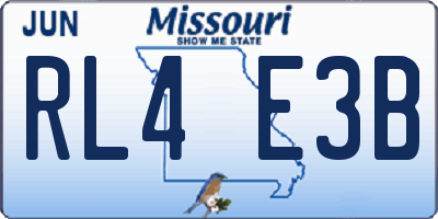 MO license plate RL4E3B