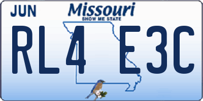 MO license plate RL4E3C