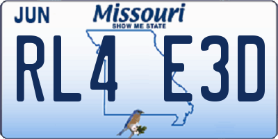 MO license plate RL4E3D