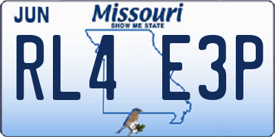 MO license plate RL4E3P