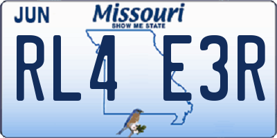 MO license plate RL4E3R