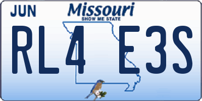 MO license plate RL4E3S