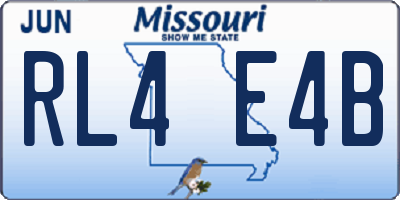MO license plate RL4E4B