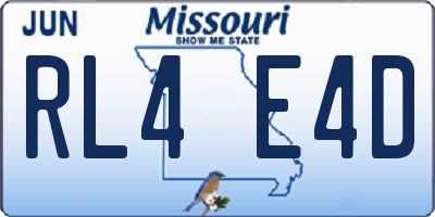 MO license plate RL4E4D