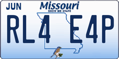 MO license plate RL4E4P