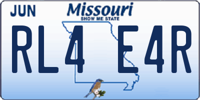 MO license plate RL4E4R