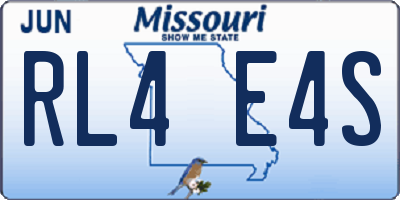 MO license plate RL4E4S