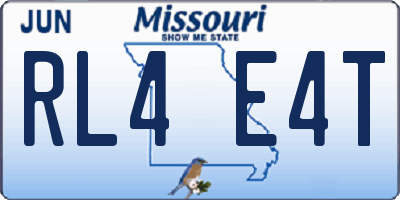MO license plate RL4E4T