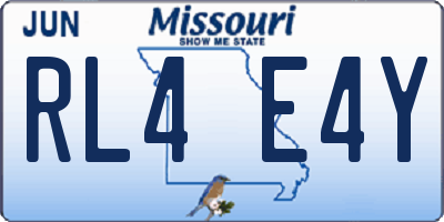 MO license plate RL4E4Y