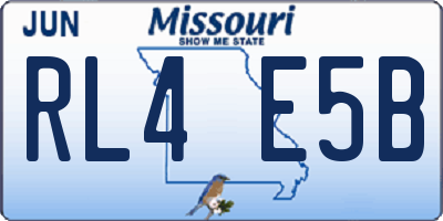 MO license plate RL4E5B