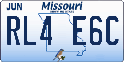 MO license plate RL4E6C
