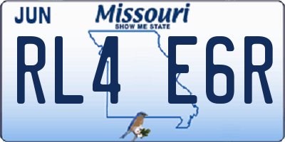 MO license plate RL4E6R