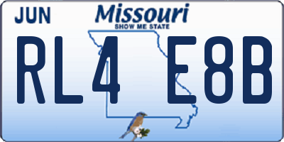 MO license plate RL4E8B
