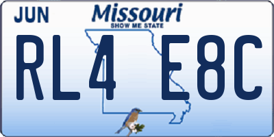 MO license plate RL4E8C