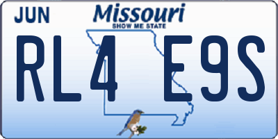 MO license plate RL4E9S