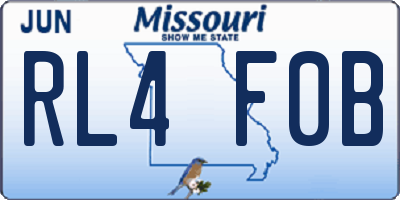 MO license plate RL4F0B