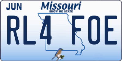 MO license plate RL4F0E