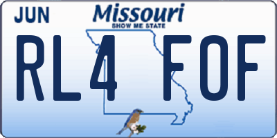 MO license plate RL4F0F