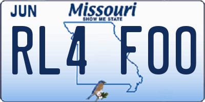 MO license plate RL4F0O