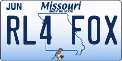 MO license plate RL4F0X