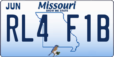 MO license plate RL4F1B