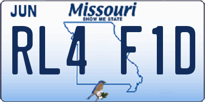 MO license plate RL4F1D