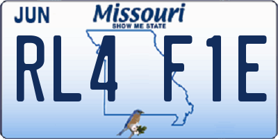 MO license plate RL4F1E
