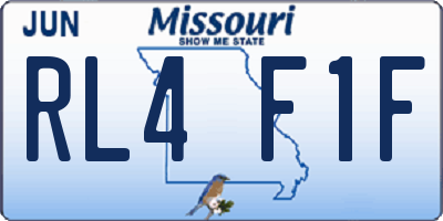 MO license plate RL4F1F