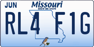 MO license plate RL4F1G