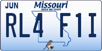 MO license plate RL4F1I